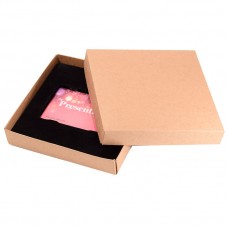 Geschenkkartenbox Sober-serie 125x125x25 mm Braune Natur (100er Pack)