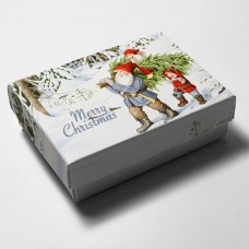 Box mit Deckel Weihnachten 1 112x82x32 mm (100er Pack)