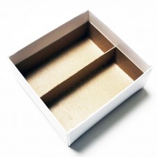 Indsæts i filer 82x78x19 mm naturlig brun karton (100-pak)
