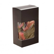 Box with window 60x40x105 mm matt black 100-pack