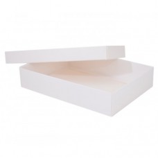 Sober-series box and lid 159x112x32 mm white (100-pack)
