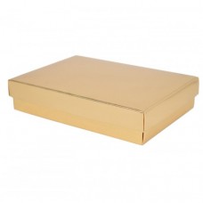 Sober-series box and lid 159x112x25 mm gold (100-pack)