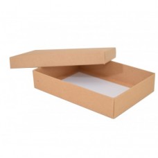 Sober-series box and lid 159x112x32 mm natural brown (100-pack)