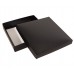 Sober-series box and lid 160x160x32 mm black (100-pack)