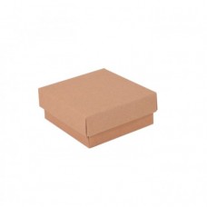 Sober-series box and lid 78x82x25 mm natural brown (100-pack)
