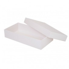 Sober-series box and lid 159x78x32 mm white (100-pack)
