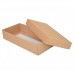 Sober-series box and lid 159x78x32 mm natural brown (100-pack)