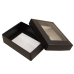 Sober-series box and lid window 112x82x32 mm black (100-pack)