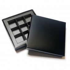 Praline insert with frame 125x125x19 mm black (100 pcs)