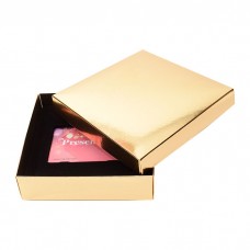 Box for gift card 125x125x25 mm gold incl insert (100-pack)