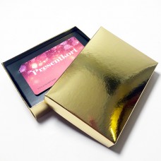 Box for gift card 112x82x25 mm gold incl insert (100-pack)