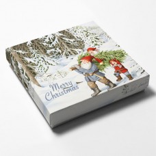 Box and Lid Christmas 1 125x125x25 mm (100-pack)