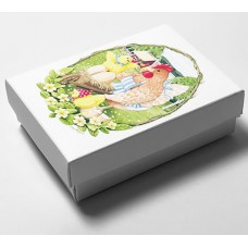 Box with lid Easter Hen, 112x82x32/20 mm (100-pack)
