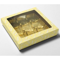 Box with lid Easter Feathers window, 125x125x25/20 mm (100-pack)