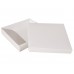 Kannellinen laatikko Sober 125x125x25 mm valkoinen (100-kpl)