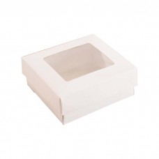 Sober doos. Deksel met venster 78x82x25 mm wit (100-stuks)