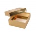 Sober doos. Deksel met venster 78x82x32 mm goud (100-stuks)