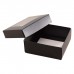 Sober doos. Deksel met venster 78x82x32 mm zwart (100-stuks)