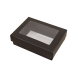 Sober doos. Deksel met venster 112x82x32 mm zwart (100-stuks)