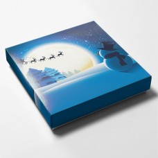 Kerst doos Sneeuwman 125x125x25 mm (100 stuks)