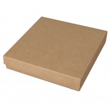 Sober doos met deksel 125x125x25 mm natuurlijk bruin (100-stuks)