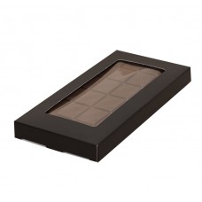 Doosje voor chocoladetaart 160x80x15 mm grote opening, mat zwart (100 stuks)