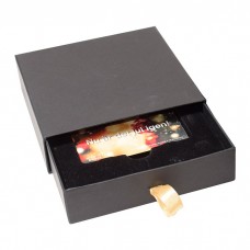 Cadeaukaartdoosje Drawer box 125x125x30 mm zwart