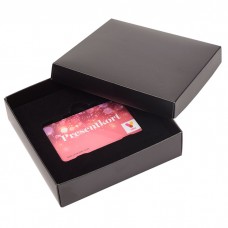 Doos voor cadeaukaart 125x125x25 mm zwart incl. inzetstuk (100-pack)