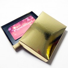 Doos voor cadeaukaart 112x82x25 mm goud incl. inzetstuk (100-pack)